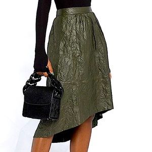 ZADIG & VOLTAIRE “Joslin” crinkled leather skirt
